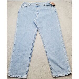 Lee Jeans Women's 18M Blue Lightweight Denim Classic Relaxed Straight Leg Preppy